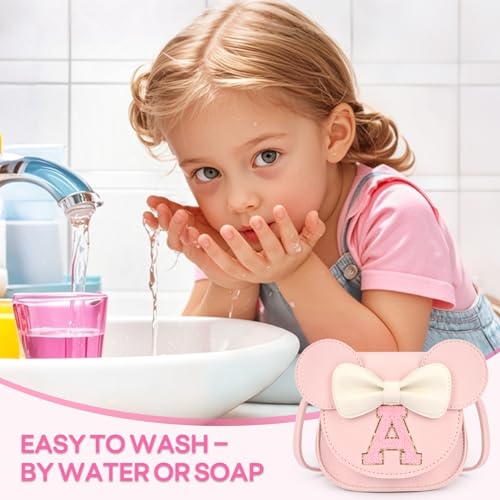 mibasies 15-Piece Kids Makeup Kit for Girls – Washable, Non-Toxic Cosmetics with Crossbody Purse, Birthday Gift for Ages 3-10, Pink