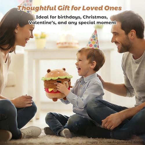 Microwavable Hamburger Capybara Stuffed Animal – Heat & Cool Therapy Plush with Lavender Scent