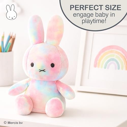Miffy Tie Dye Plush 8 Inch: Ultra Soft Bunny Stuffed Animal with Embroidered Face