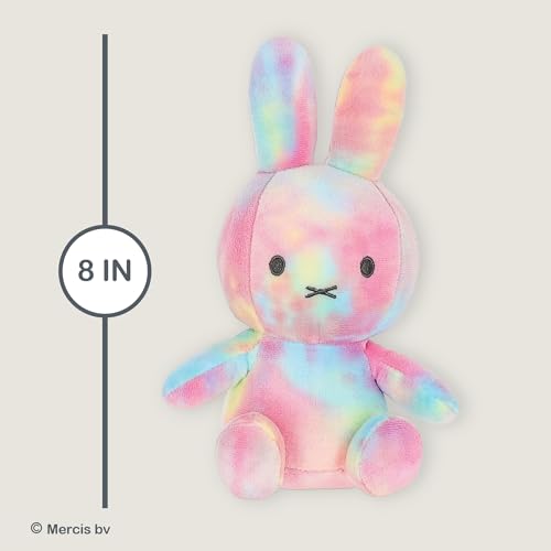 Miffy Tie Dye Plush 8 Inch: Ultra Soft Bunny Stuffed Animal with Embroidered Face