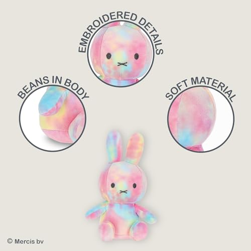 Miffy Tie Dye Plush 8 Inch: Ultra Soft Bunny Stuffed Animal with Embroidered Face