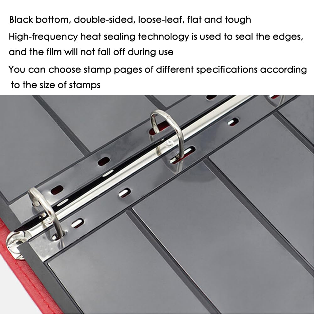 MIJLEXIG Stamp Collector Pages – 10 Sheets, 9-Hole, 2-Row for Standard Albums
