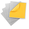 MIMAX Peel-and-Stick Baseplates – 4 Pack, 10x10 inch Light Gray Self-Adhesive Building Brick Plates