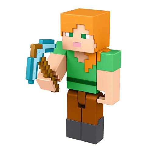 Minecraft Alex Action Figure 3.25-inch with Build-a-Portal Piece and Accessory