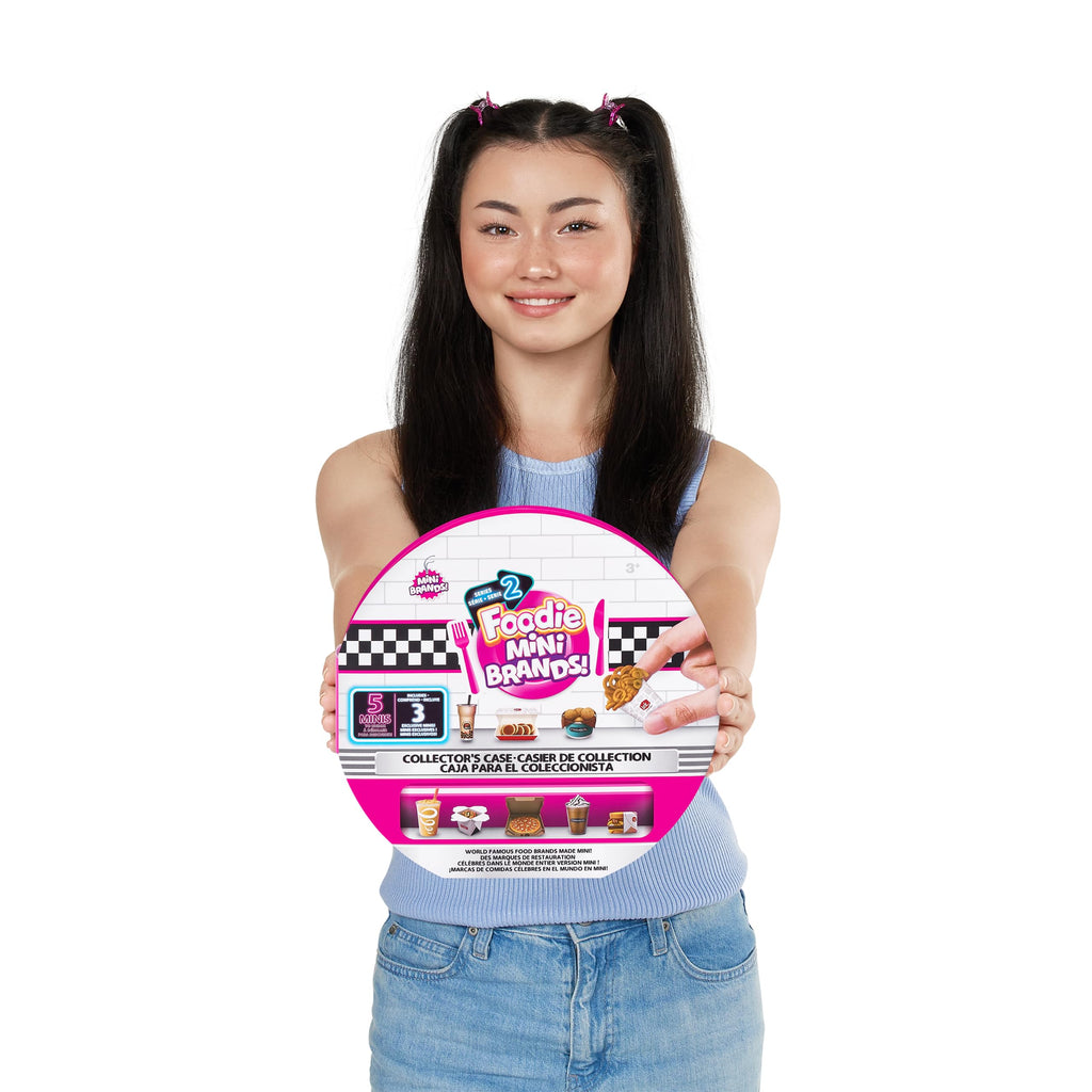 Mini Brands Foodie Series 2 Collector's Case by ZURU – 5 Mystery Minis, 3 Exclusive, Holds 30