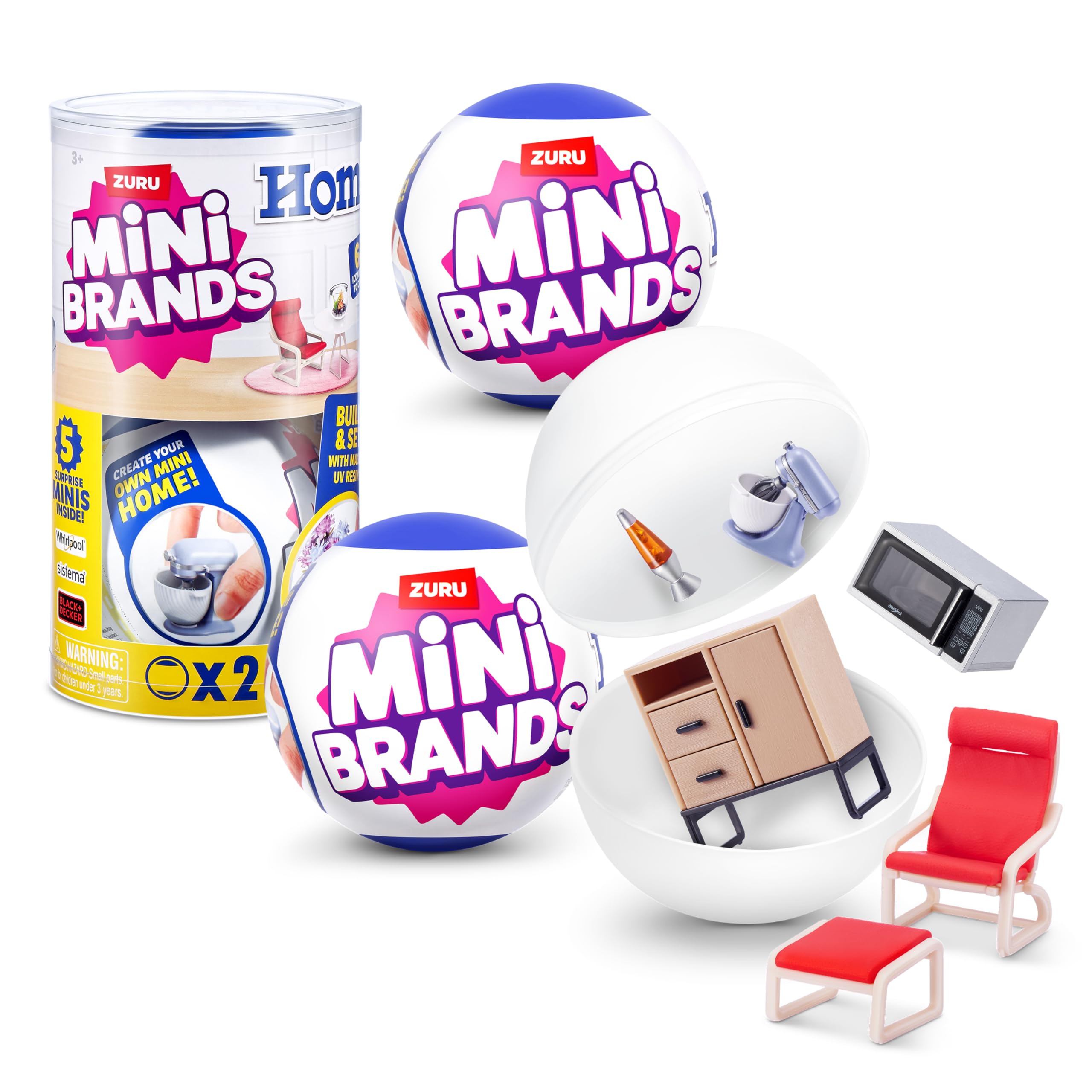 Mini Brands Home 2-Pack by ZURU: Blind Capsules with Collectible Mini Home Brands