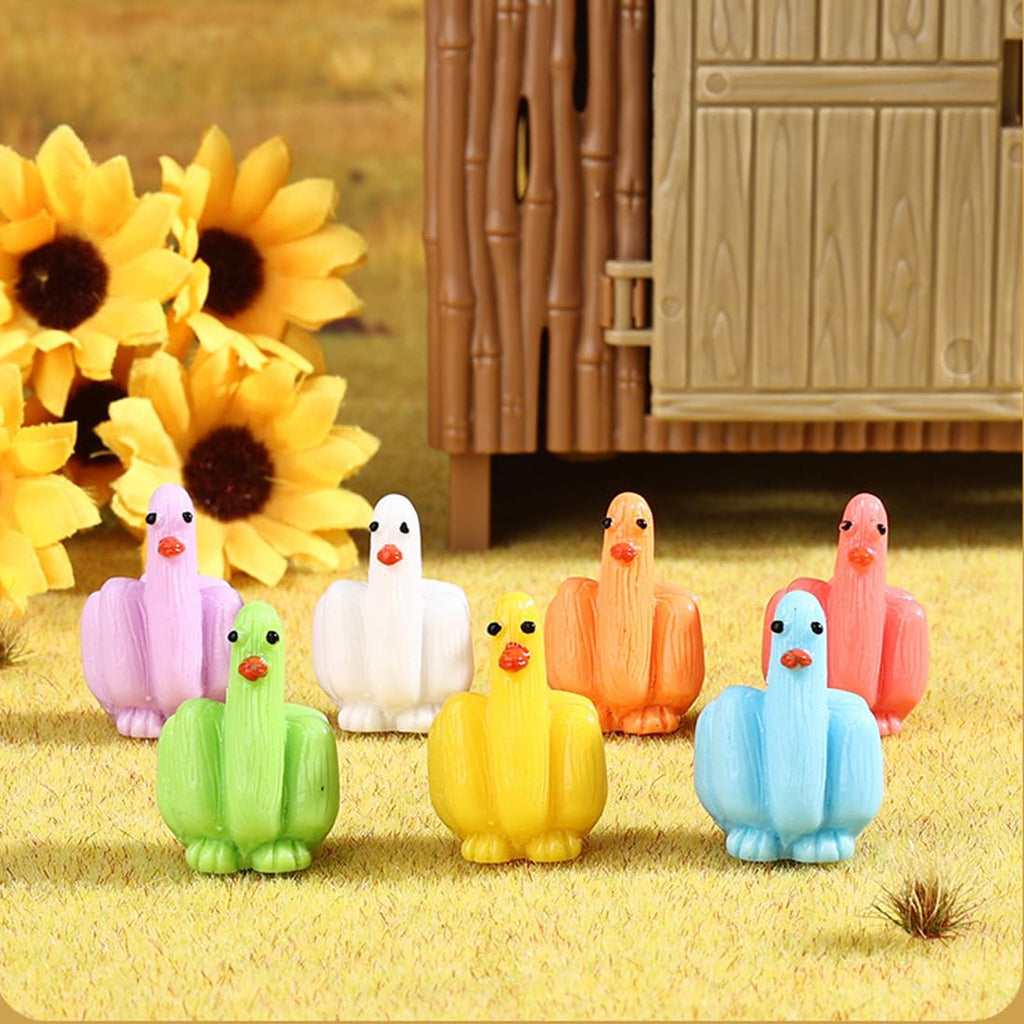 Mini Resin Ducks (35-Pack) – Funny Finger-Designed Tiny Ducks for Hiding Prank, Car Decor, Dollhouse