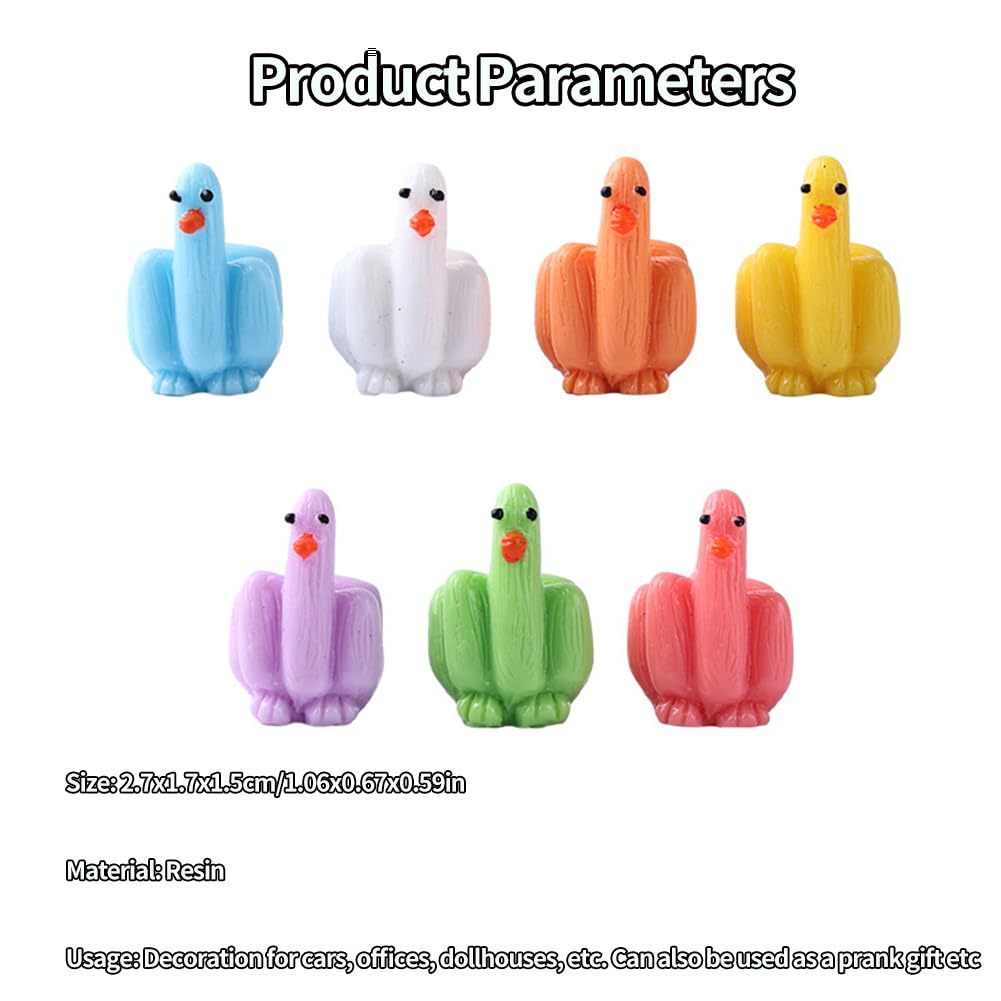 Mini Resin Ducks (35-Pack) – Funny Finger-Designed Tiny Ducks for Hiding Prank, Car Decor, Dollhouse