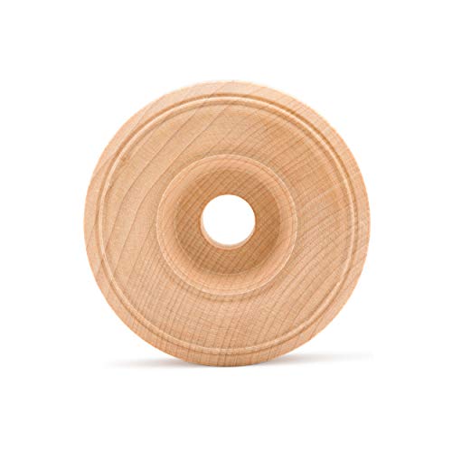 Mini Wood Wheels Treaded Style, 2 Inch Diameter, Pack of 12 for Crafts and DIY Model Cars by Woodpeckers