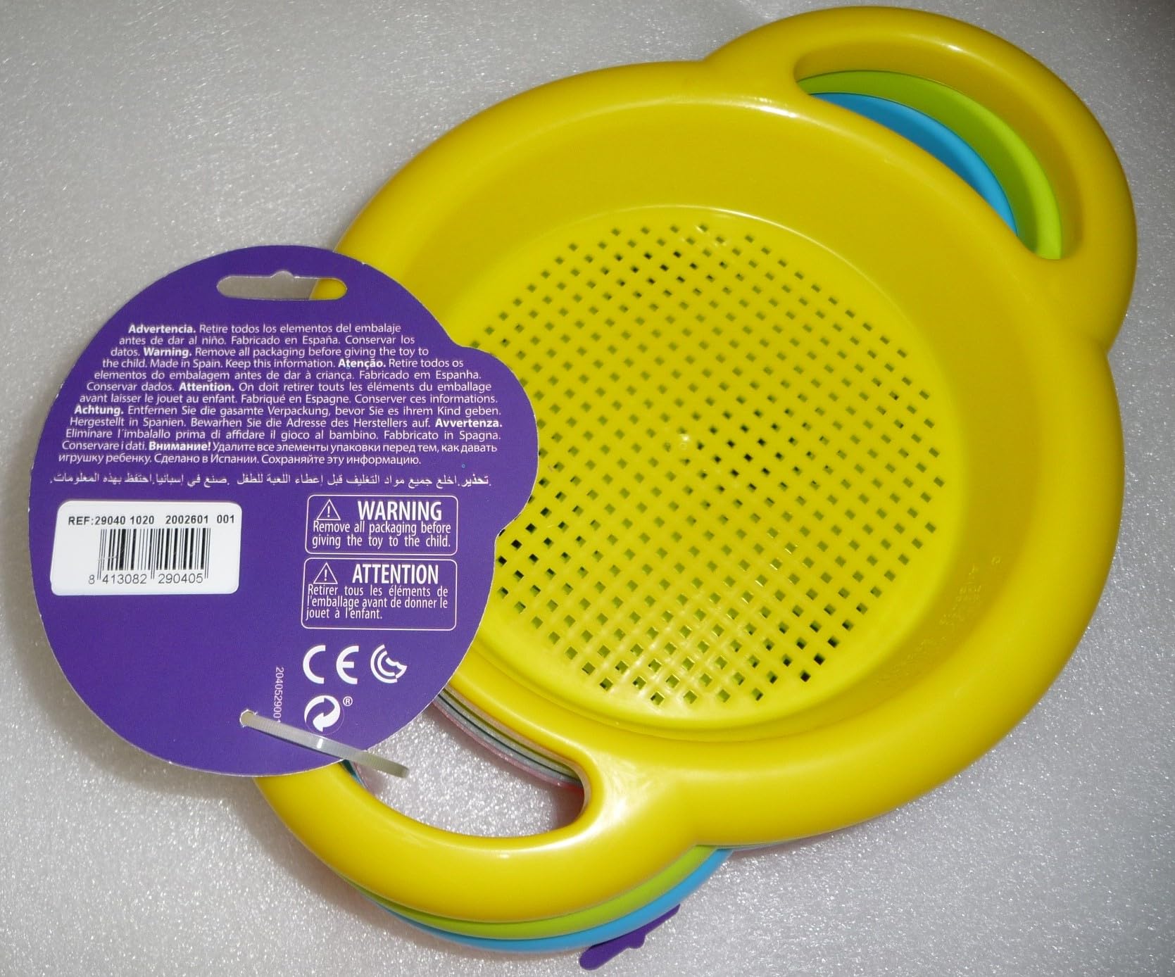 Miniland Set of 4 Special Sieves for Sand and Snow - Outdoor Fun for Toddlers