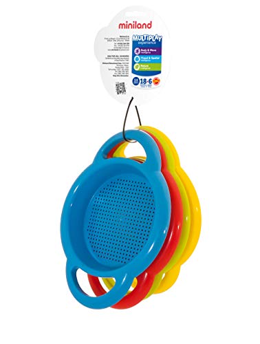 Miniland Set of 4 Special Sieves for Sand and Snow - Outdoor Fun for Toddlers