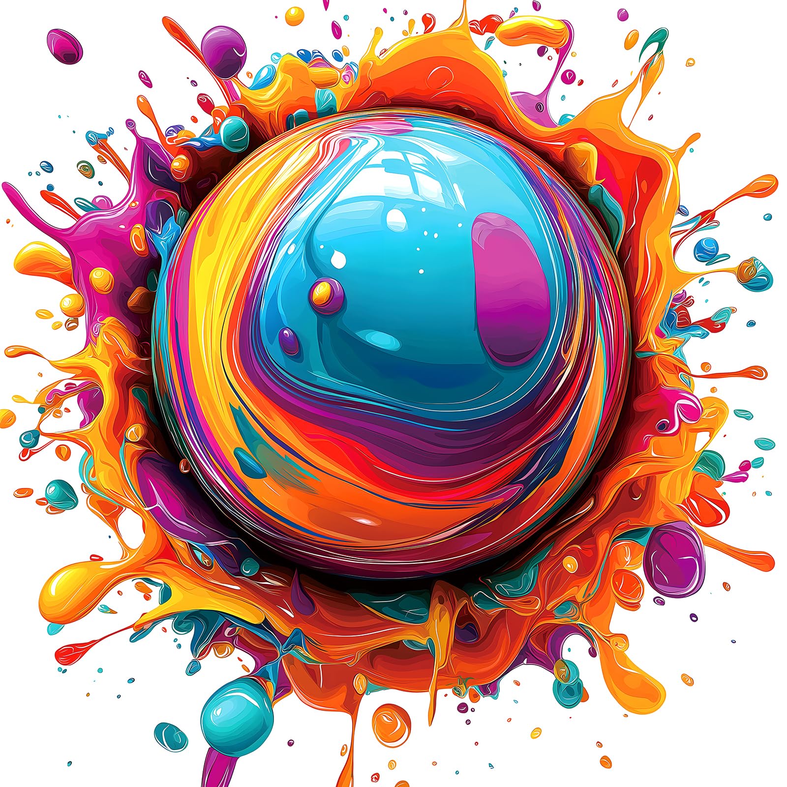 MINIWAN 500-Piece Abstract Paint Splash Jigsaw Puzzle – Large Pieces, Letter Sorting, 20x20 Inch, Gift for Adults & Seniors