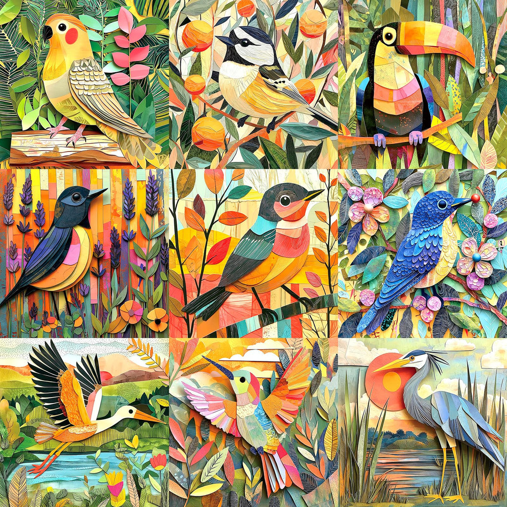 MINIWAN Art Birds 500 Piece Jigsaw Puzzle for Adults – Funny Bird Theme, 20x20 Inches, Dust-Free