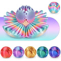 Minleway GearSphere 3D Printed Fidget Ball – Rainbow Gear Toy for Stress Relief (3.1 Inch)