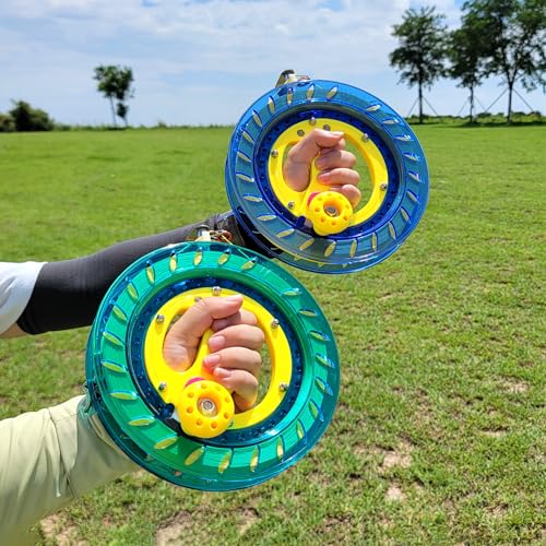 Mint's Colorful Life 8-Inch Kite Reel Winder with 1000ft Nylon Line - Blue