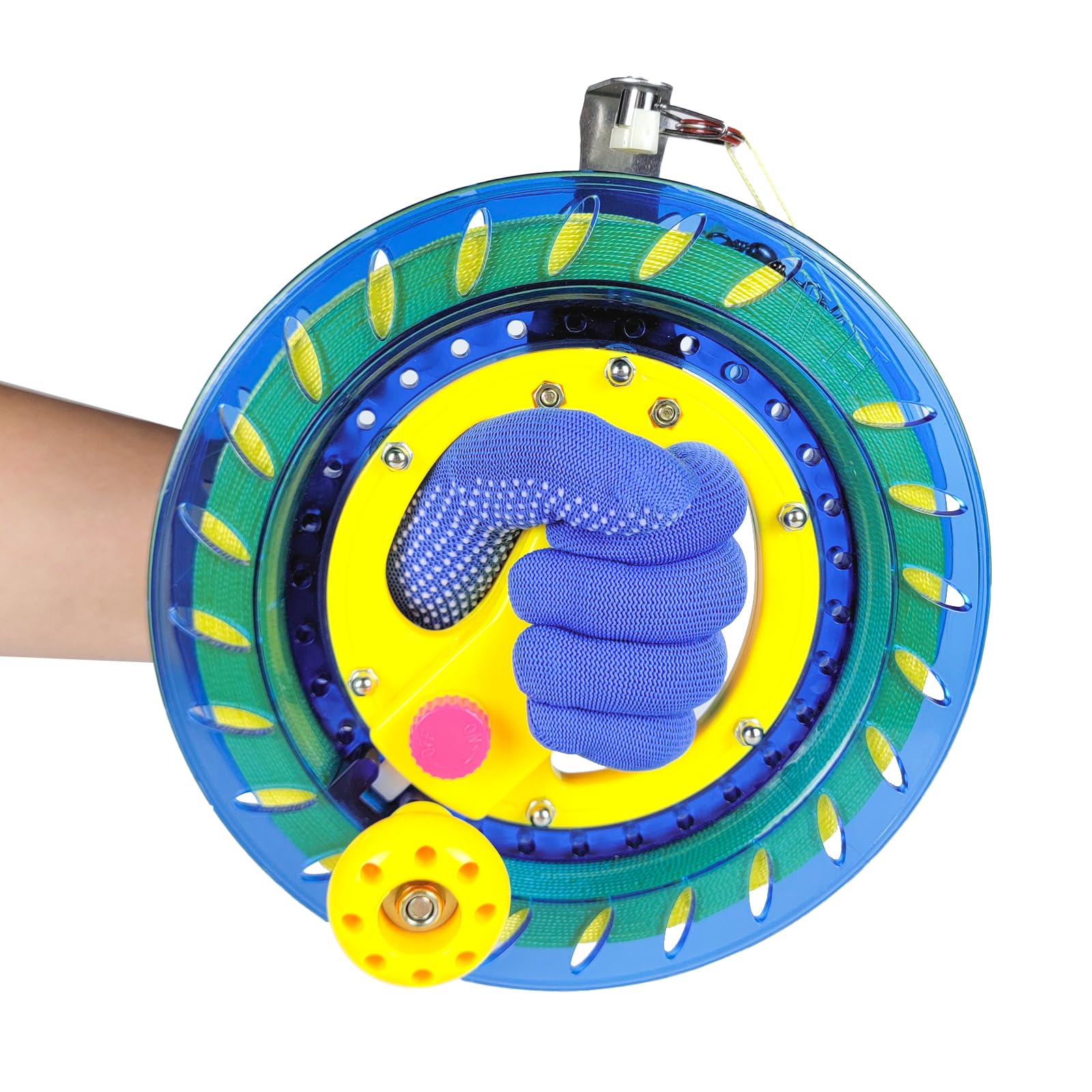Mint's Colorful Life 8-Inch Kite Reel Winder with 1000ft Nylon Line - Blue
