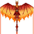 Mint's Colorful Life Red Dragon Kite – Easy-to-Fly 51x33 Inch Kite with 300ft String for Kids and Adults