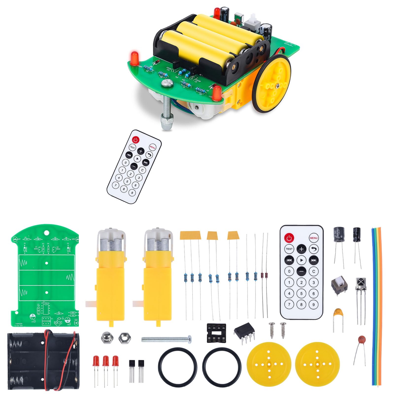 MiOYOOW DIY Remote Control Car Kit – Soldering Practice Robot Car for Learning Electronics