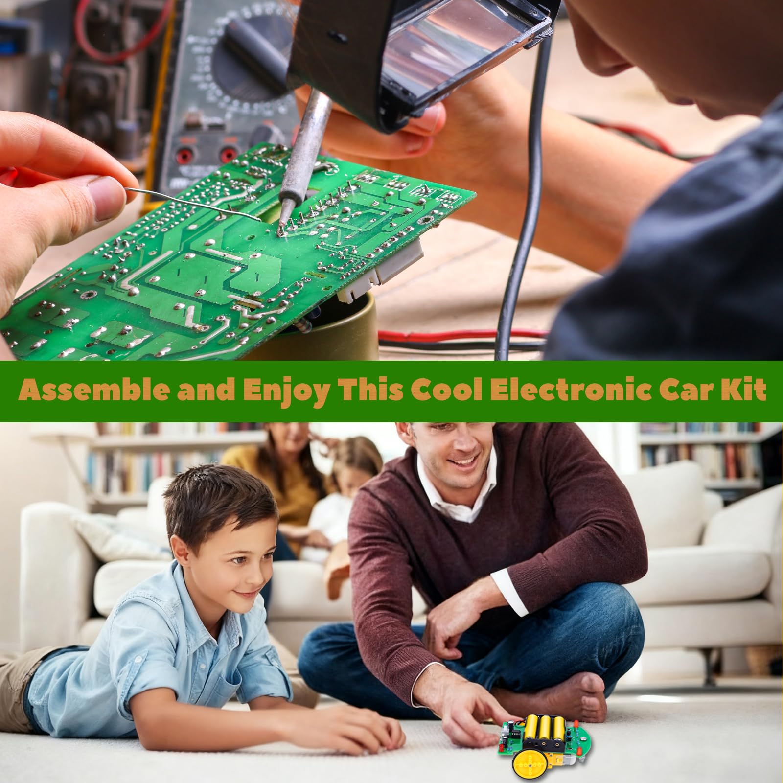 MiOYOOW DIY Remote Control Car Kit – Soldering Practice Robot Car for Learning Electronics