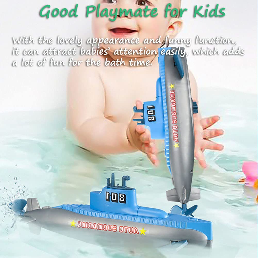 Miracland Wind-up Submarine Bath Toy – Battery-Free Clockwork Pigboat for Kids