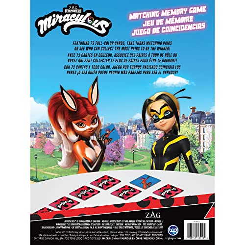 Miraculous Ladybug Memory Matching Card Game – 72 Color Cards for Kids, 36 Pairs, 15-Minute Play