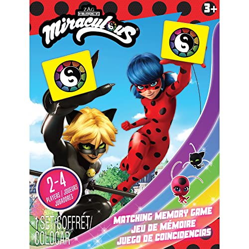 Miraculous Ladybug Memory Matching Card Game – 72 Color Cards for Kids, 36 Pairs, 15-Minute Play