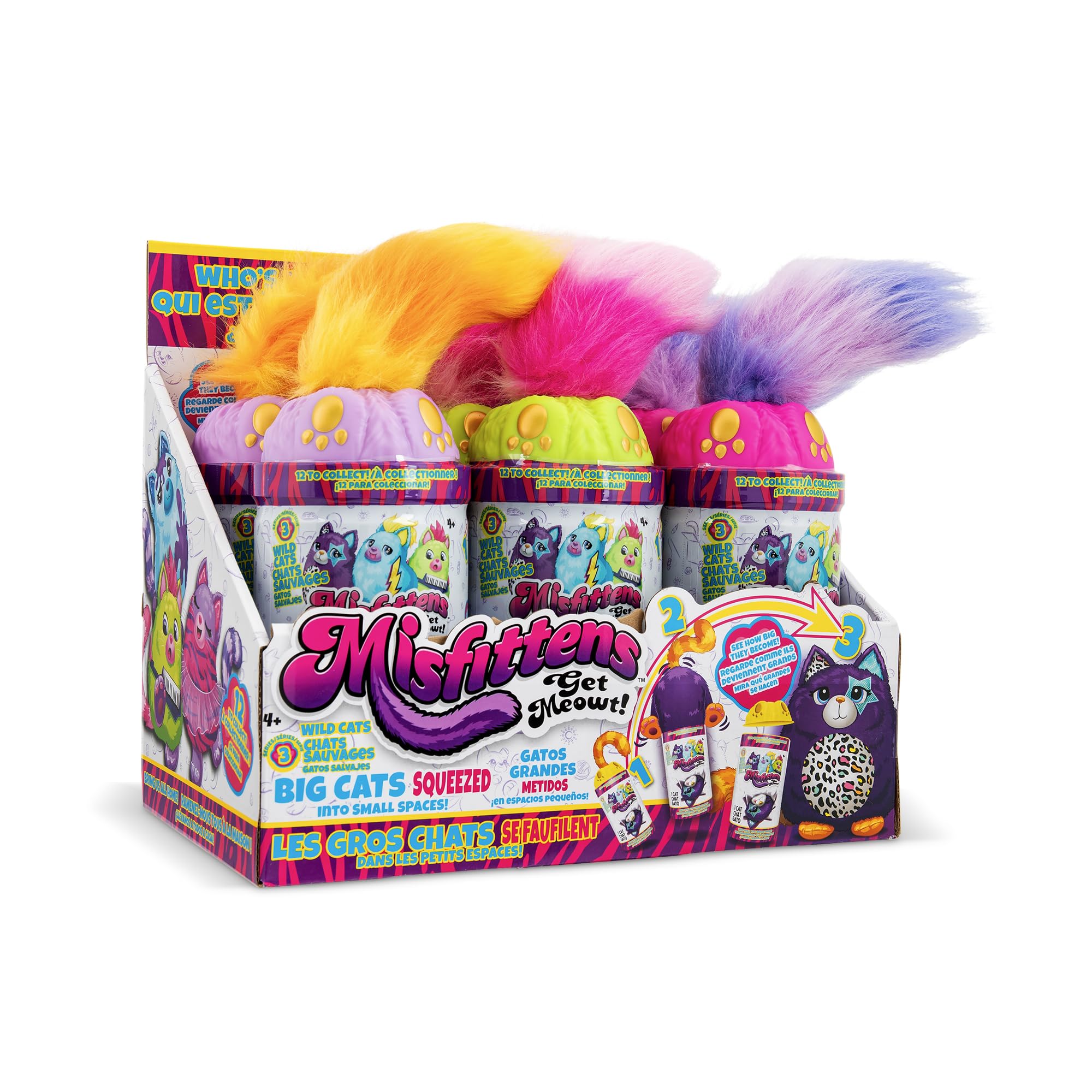Misfittens Cats Series 3 Wild Cats - Squishable Surprise Plush Toy for Kids Ages 3+