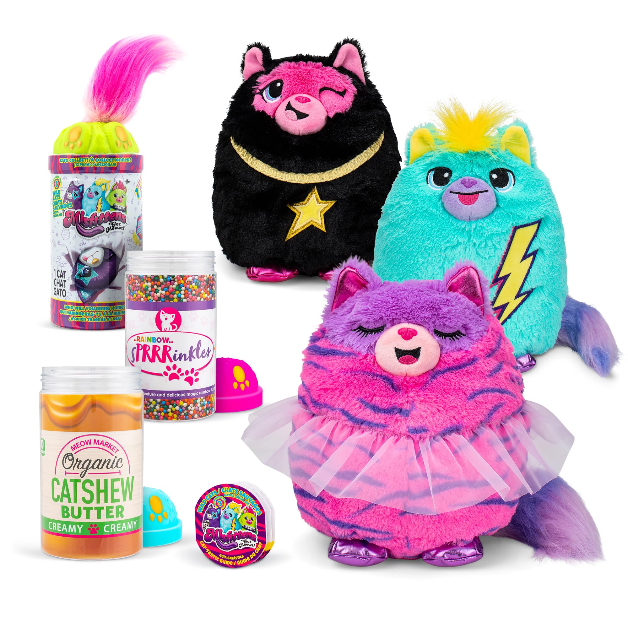 Misfittens Cats Series 3 Wild Cats - Squishable Surprise Plush Toy for Kids Ages 3+