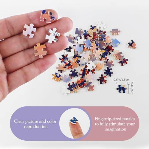 MISITU Small Jigsaw Puzzles for Adults – 150 Piece Mini Puzzles (Pack of 3), 6x4 Inches, Travel-Friendly Micro Puzzles