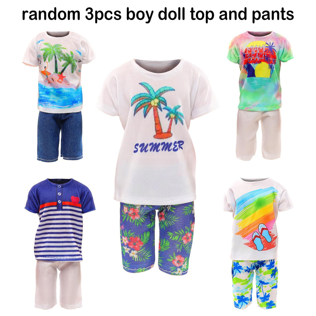 Miunana 12-Piece Doll Clothes & Accessories Set for 11.5-Inch Fashion Dolls – Swimsuits, Outfits, Skateboard, Lifebuoys & More