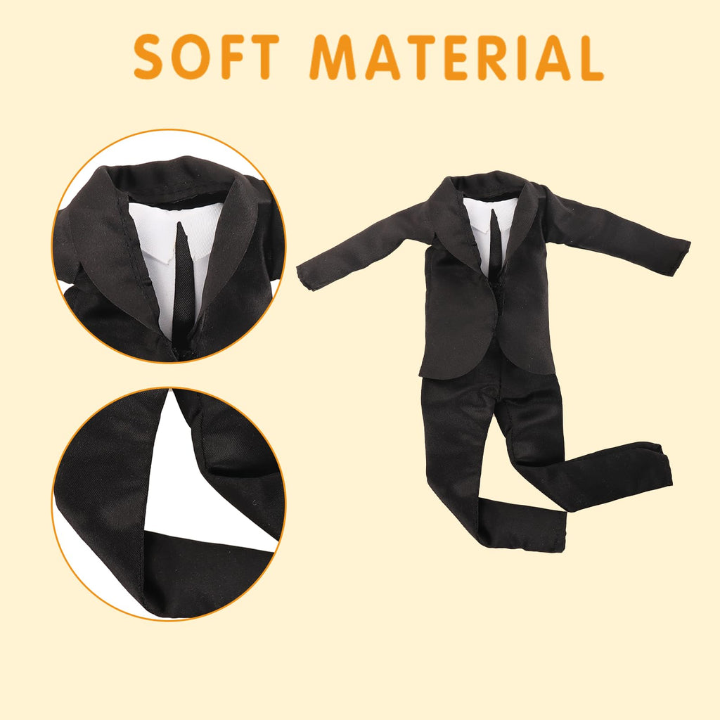 Miunana 12-Piece Wardrobe Set for 11.5-Inch Male Dolls – 5 Outfits & 3 Pairs Shoes, Formal & Casual