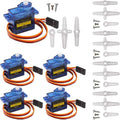 Miuzei SG90 9g Micro Servo Motors 5-Pack for RC Cars, Arduino, and Robotics Projects