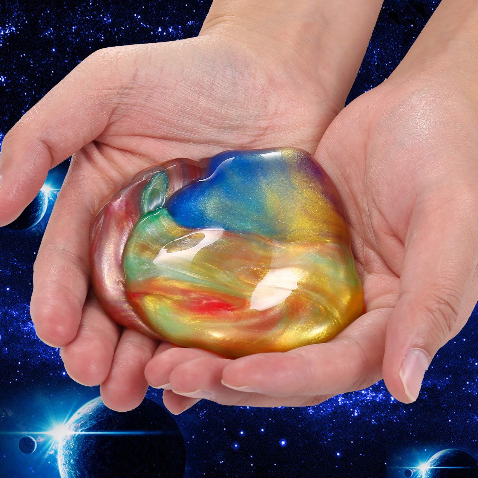 MiVRIU 24 Pack Ball Slime Party Favors - Soft, Scented Galaxy Slime Balls for Kids Ages 5-12