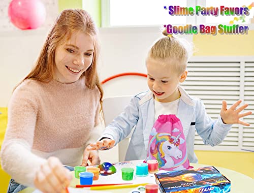 MiVRIU 24-Pack Galaxy Slime Party Favors – Stretchy Non-Sticky Slime Kit for Kids 5-12, Classroom Prizes, Stocking Stuffers, Goodie Bag Fillers