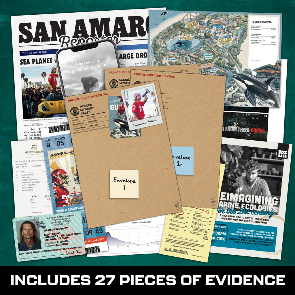 MMC Death of an Activist – Murder Mystery Game with 27 Evidence Pieces, 150 Min, 1-10 Players