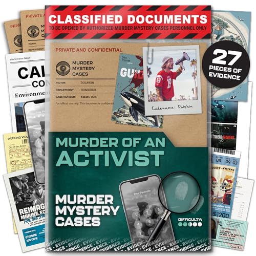MMC Death of an Activist – Murder Mystery Game with 27 Evidence Pieces, 150 Min, 1-10 Players