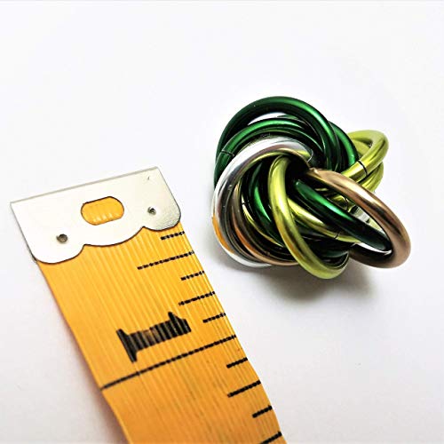 Möbii Fidget Ball (MultiColor) - Quiet ADHD Anxiety Stress Relief Toy, Small Shamrock, Handcrafted in USA