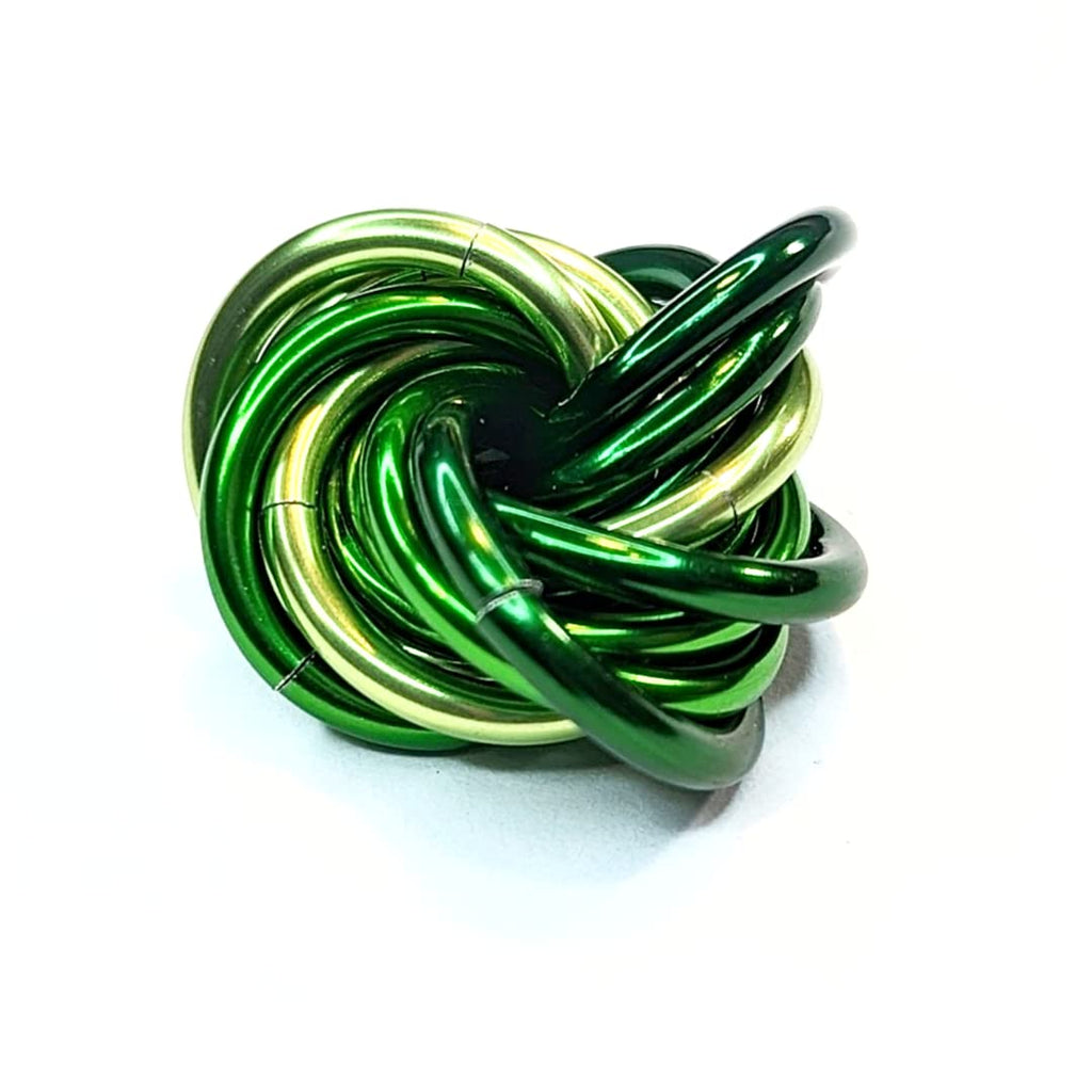 Möbii Fidget Ball (MultiColor): Quiet Mobius Stress Relief Toy for ADHD, Anxiety, and Focus – Small 1 Inch Full Greens