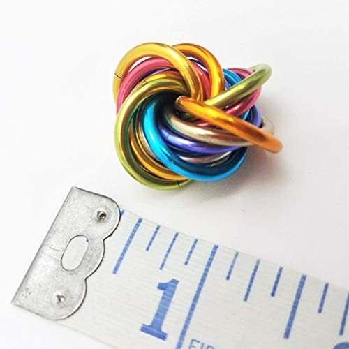 Möbii Fidget Ball (Small, MultiColor) – Quiet Stress Relief Toy Handcrafted in USA