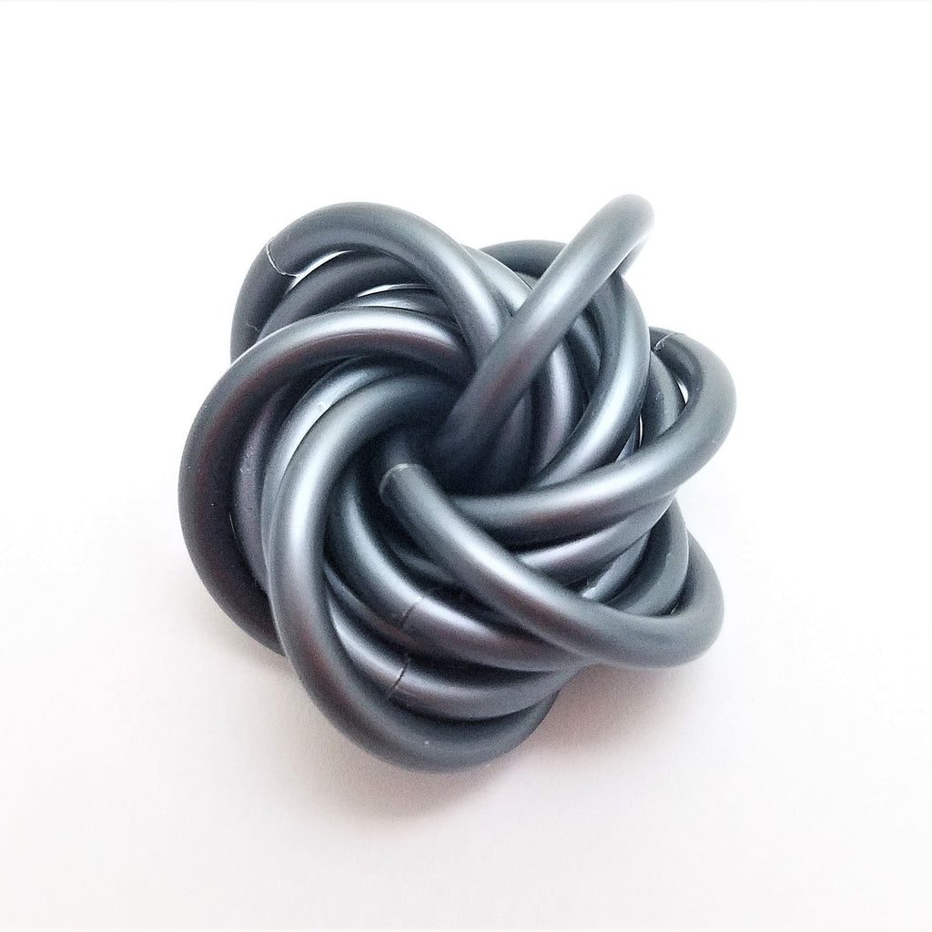 Möbii Fidget Ball (Small, Slate) – Quiet Mobius Stress Relief Toy for ADHD, Anxiety | Handcrafted USA