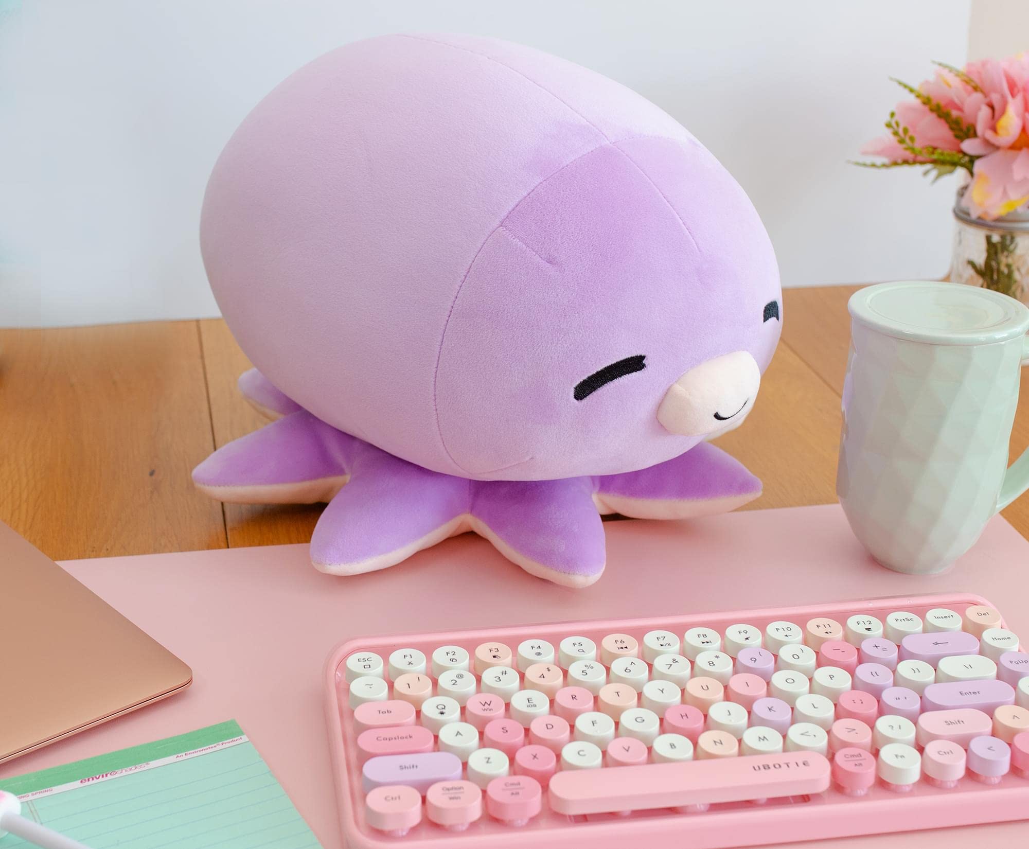 MochiOshis 12-Inch Ibuki Inkyoshi Plush Toy - Purple Octopus Stuffed Animal, Kawaii Collectible