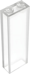 MOCSNAIL Classic 46212 Bulk Bricks - 50 Transparent Clear 1x2x5 Blocks Compatible with Major Brands