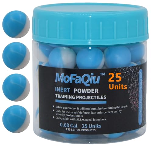 MoFaQiu 68 Cal Inert Training Projectile – Laser Welded Fracture Groove Rounds for Pepper Ball Launchers