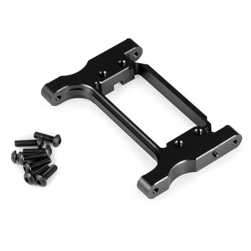MOHERO Aluminum CNC Front Steering Servo Mount Upgrade for TRX-4 Crawler (Black)