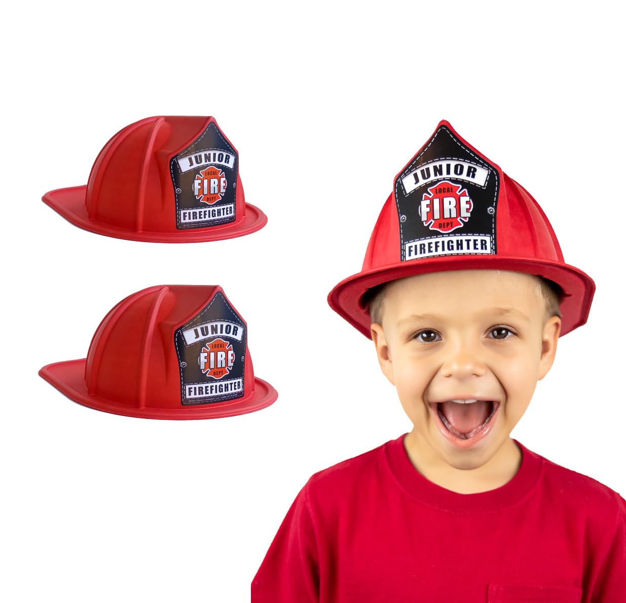 Molded Paper Child Firefighter Hat – Eco-Friendly Costume Accessory by Real Firefighter