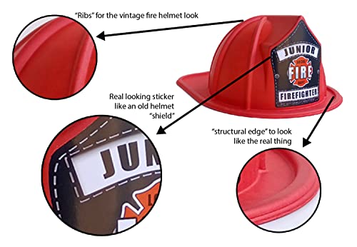 Molded Paper Child Firefighter Hat – Eco-Friendly Costume Accessory by Real Firefighter