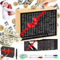 MoliDow $10,000 Savings Challenge Box – Wooden Piggy Bank with Goal Stickers, Pens & Tweezers (No Assembly Needed)