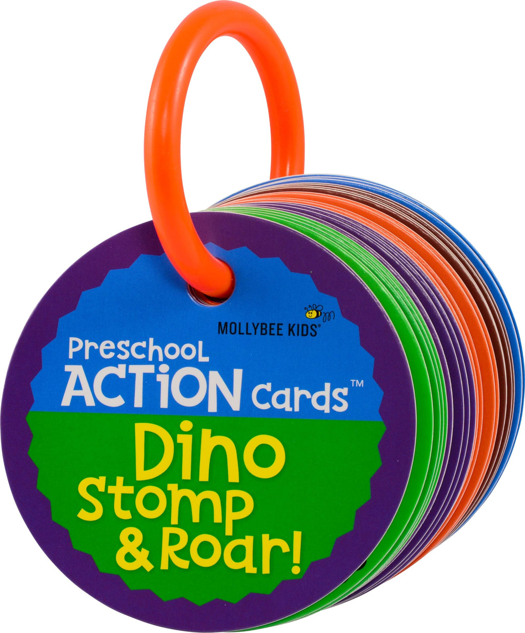 MOLLYBEE KIDS Dino Stomp & Roar – 20 Double-Sided Dinosaur Activity Cards for Toddlers & Preschoolers Ages 3+