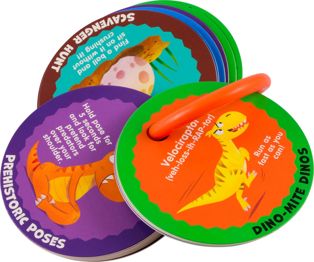 MOLLYBEE KIDS Dino Stomp & Roar – 20 Double-Sided Dinosaur Activity Cards for Toddlers & Preschoolers Ages 3+