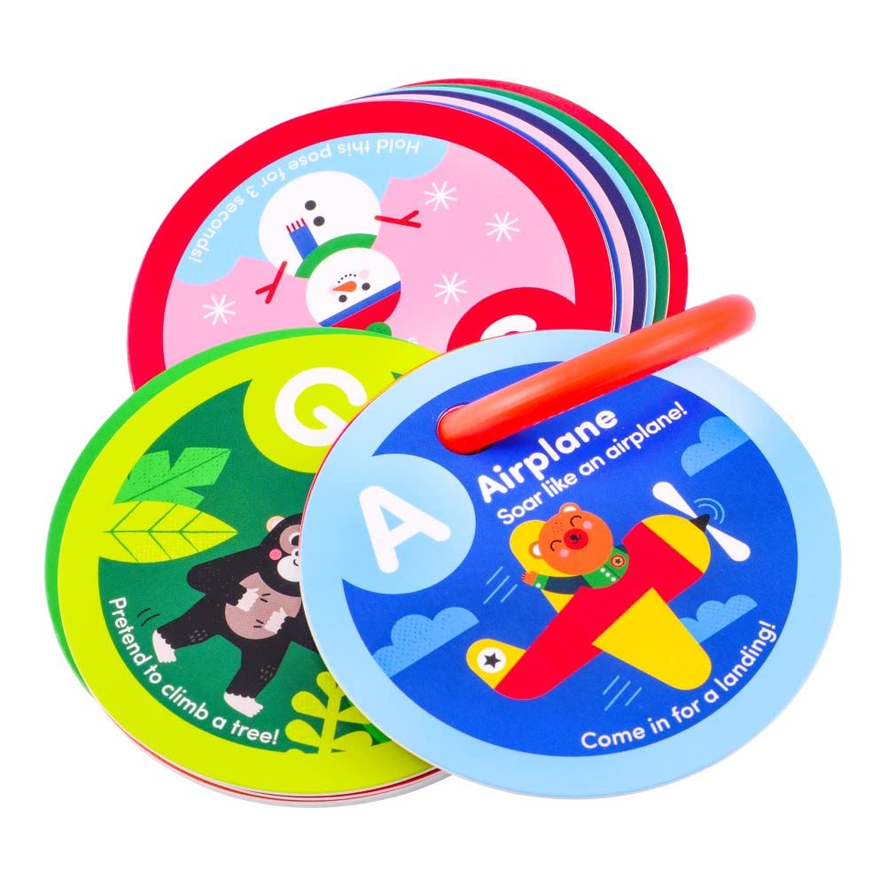 MOLLYBEE KIDS Preschool Activity Cards (Alphabet) – 26 Double-Sided Letter Learning Cards with Movement Activities